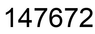 Número 147672 imagen negro