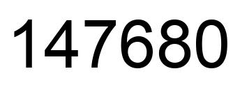 Número 147680 imagen negro