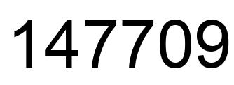 Número 147709 imagen negro
