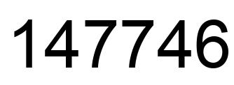 Number 147746 black image