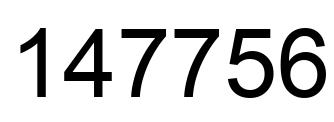 Number 147756 black image