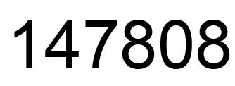 Number 147808 black image