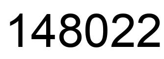 Number 148022 black image