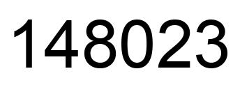 Number 148023 black image