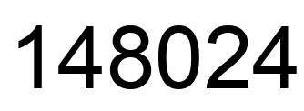 Number 148024 black image