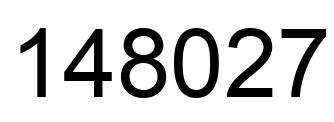 Number 148027 black image