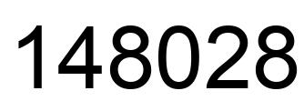 Number 148028 black image
