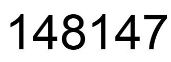 Number 148147 black image