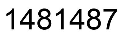 Number 1481487 black image