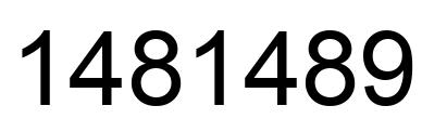 Number 1481489 black image