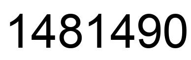 Number 1481490 black image