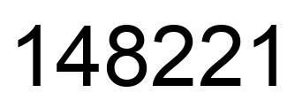 Number 148221 black image