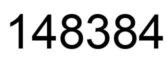 Number 148384 black image