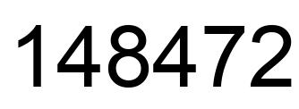 Number 148472 black image
