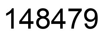 Number 148479 black image