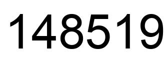 Number 148519 black image