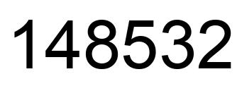 Number 148532 black image