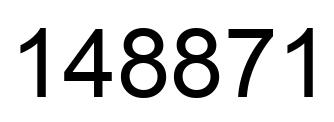 Número 148871 imagen negro