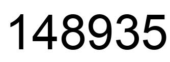 Number 148935 black image