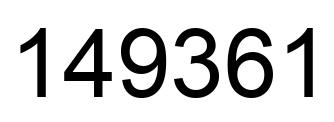 Number 149361 black image
