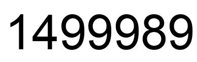 Number 1499989 black image