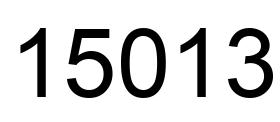 Number 15013 black image