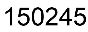 Number 150245 black image