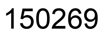 Number 150269 black image