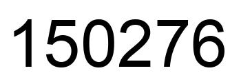 Number 150276 black image