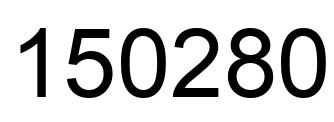 Number 150280 black image