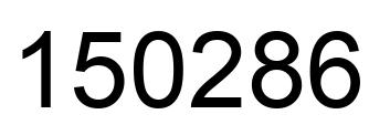 Number 150286 black image
