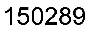 Number 150289 black image