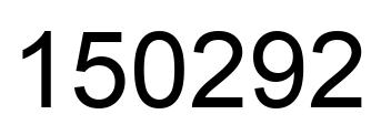 Number 150292 black image