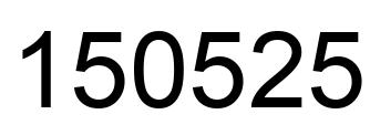 Number 150525 black image