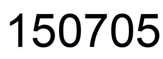 Number 150705 black image