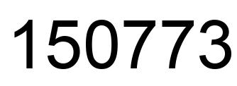 Number 150773 black image