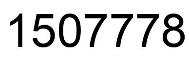 Number 1507778 black image