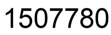 Number 1507780 black image