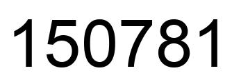 Number 150781 black image