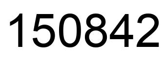 Number 150842 black image