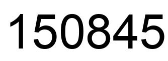 Number 150845 black image