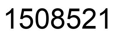 Number 1508521 black image