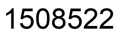 Number 1508522 black image