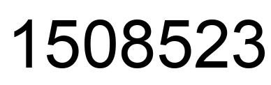 Number 1508523 black image