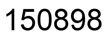 Número 150898 imagen negro