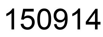 Número 150914 imagen negro