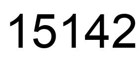 Number 15142 black image
