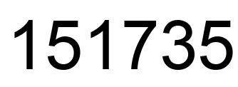 Number 151735 black image
