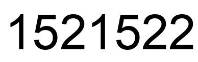 Number 1521522 black image