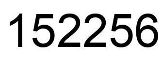 Number 152256 black image